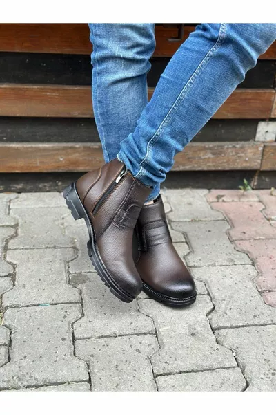 PLAT BONT AAN DE BINNENKANT ORTHOPEDISCHE ANTISLIPZOOL MET RITSSLUITING WATERDICHTE EN KOUDEBESTENDIGE CASUAL LAARZEN VOOR HEREN