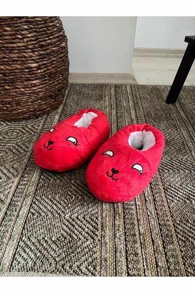 Panduf Cat Figured Winter Comfortabele Zachte Huislaarzen Huisschoenen