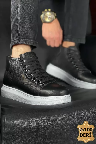  Roman Veters Orthopedische Zool Casual Echt Leer Heren Sport Postal Laarzen DBT Zwart