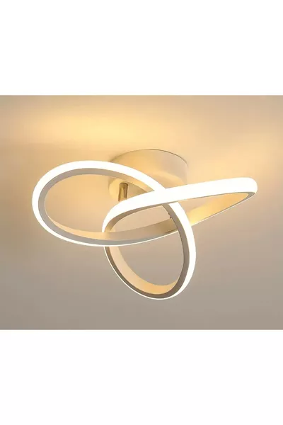 Modern Design Boomerang Pendant Power LED Chandelier for Hall, Entrance, Kitchen, Living Room, White Body