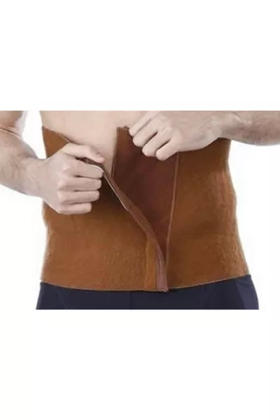 Corset thermique en laine de chameau avec velcro pour femmes et hommes