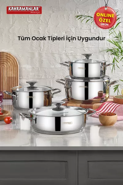 Yağmur 8-Piece Cookware Set