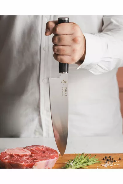 Gyutou Chef Knife with Wooden Handle - Stainless Steel  Cm