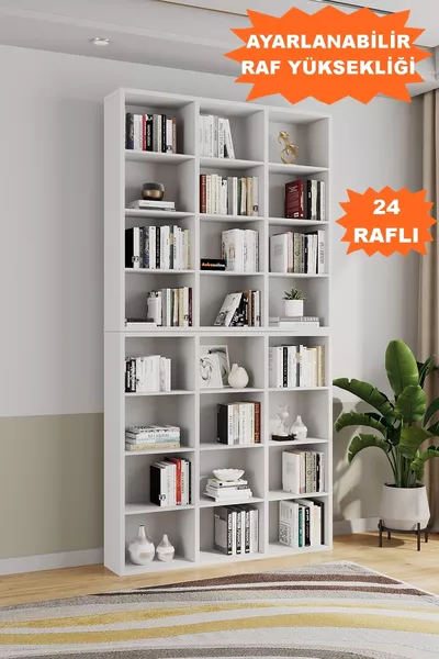 İmre Beyaz Plankenkast Boekenkast Verstelbare Planken Brede Kinderkamer