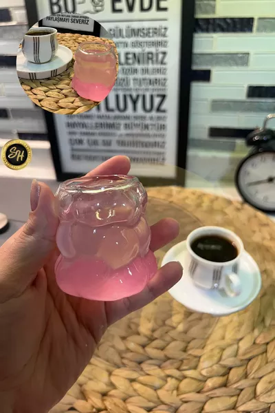 مجموعة 6 أكواب جانبية للقهوة بحبة خرز، 6 أكواب صغيرة على شكل عنب لتقديم القهوة