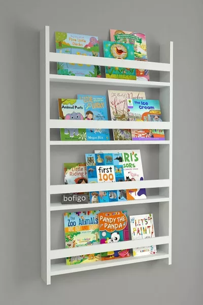 4-Shelf X Cm Montessori Bookshelf Educational Children's Bookshelf White