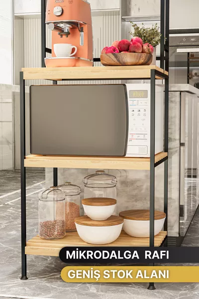 Armoire Polyvalente Cuisine Étagère Pour Micro-ondes Service De Table Présentation Organisateur