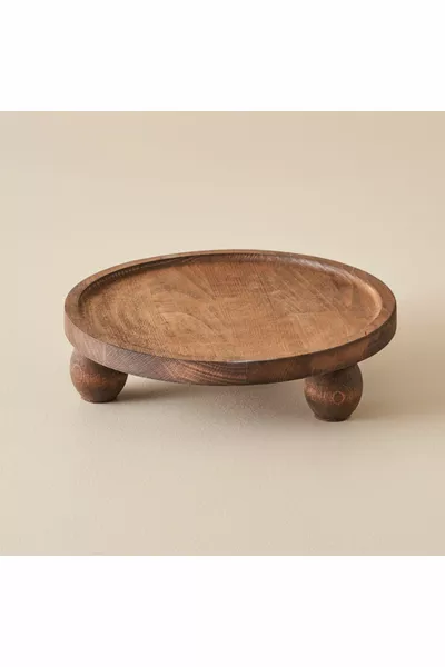 Wooden Round Presentation Stand Natural (cm)