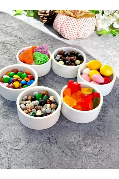 6 cm porselein 6-delige Joker mini jam- en sausset