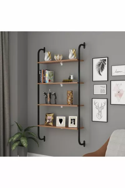 Wall Shelf Bookcase Walnut Shelf