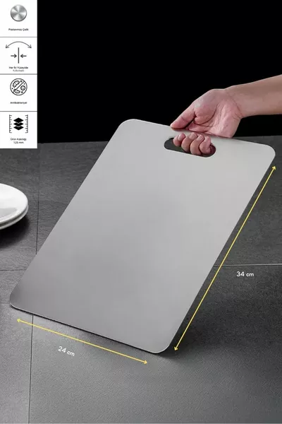 Cutmate Paslanmaz Çelik Antibakteriyel Mutfak Kesme Tahtası cm