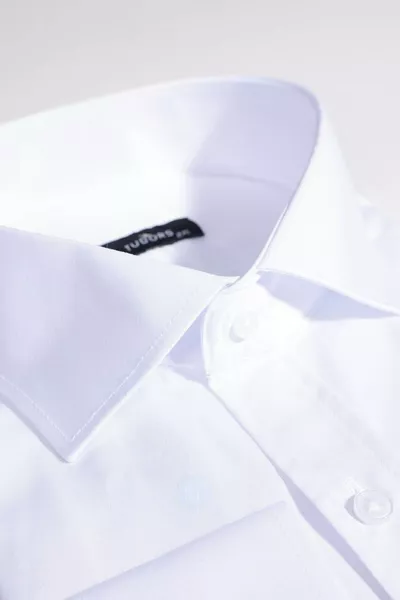 Plus Size Satin Men's White Shirt