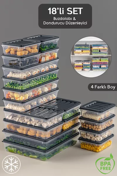  Parça Saklama Kabı , Mikrodalga Uyumlu Saklama Kabı Ml Ml Ml Ml Antrasit