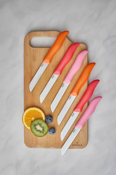 Dr. Inox Sunberry 6-Piece Vegetable and Fruit Knife Set