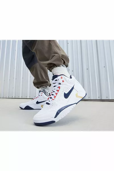 Unisex Basketbalschoenen Air Flight Lite Mid  Wit