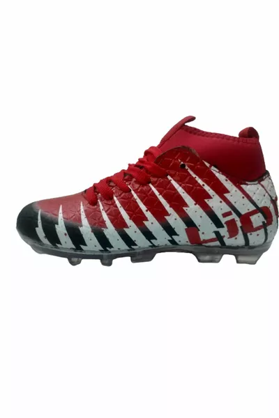 جوارب سوداء حمراء للأولاد أحذية كرة القدم أحذية كرة القدم