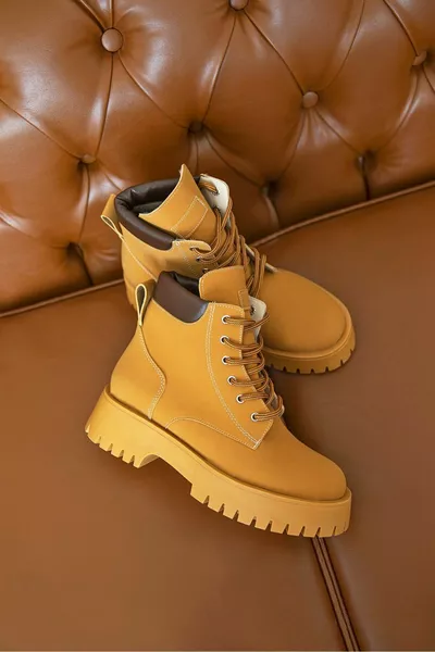 Stivali postali Danial Sport Nabuk Donna Senape