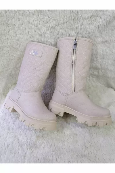 أحذية طويلة للفتيات مع سحاب نعل غير قابل للانزلاق