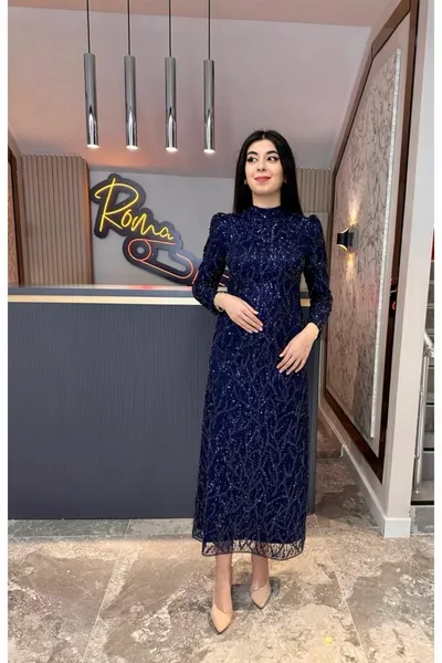 Направо нарязани хиджаб вечерни рокли