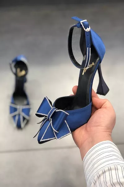 ТъмносиЯкеСатенКаменен лък