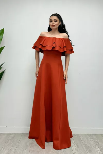 Robe à volants - Tuile