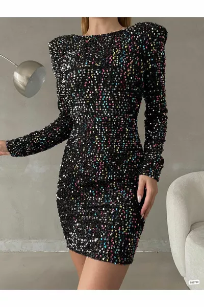 كم طويل الترتر البسيطة مساء اللباس في الظهر منخفضة قصة