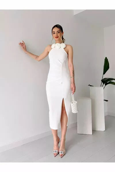 Floral Detailed FERNANDO Dress