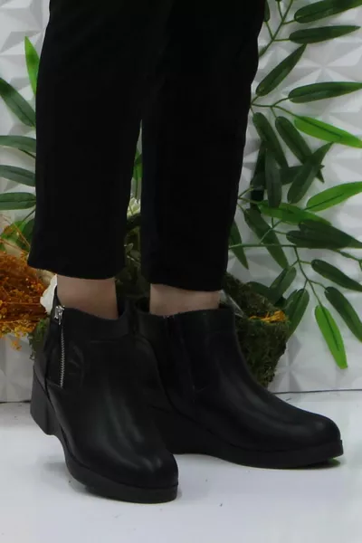  أسود مريح المنتج الأصلي مبطن كعب المرأة الأحذية