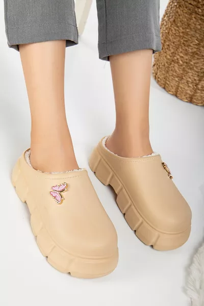 المرأة الداخلية الريش الحجر هيرا النعال مريحة العفن مغلقة الجبهة الشتاء النعال مكتب المنزل