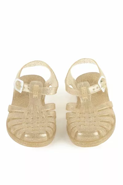 Jaune Sandales Fille SUN  - DORE PAILLETE