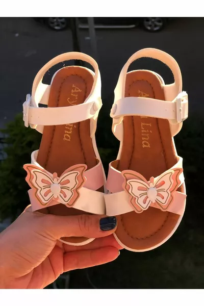 Sandali con fibbia a farfalla da ragazza