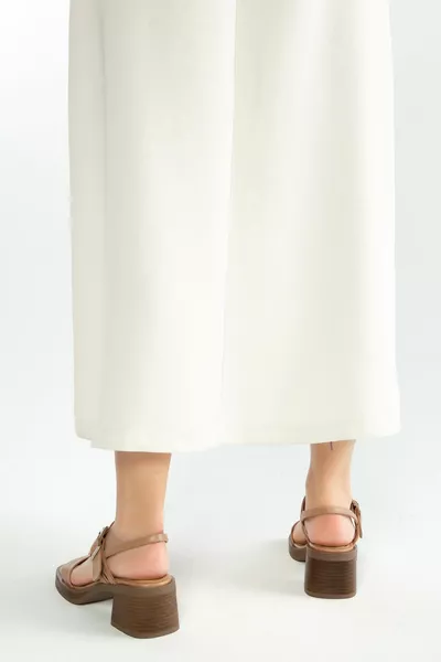 Дамски сандали от естествена кожа на ток   Bn Ayk 