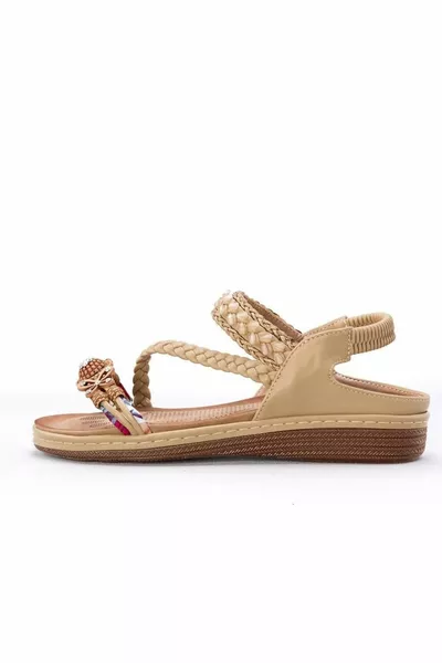 -4 Женские повседневные босоножки на подошве с фетой