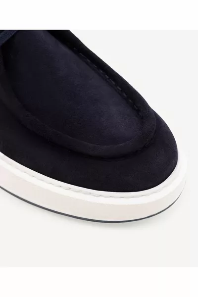 Велурени кожени обувки с връзки