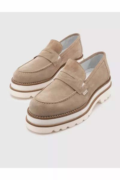 Arve Натуральная замша Мужские мокасины из песочной кожи