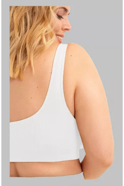 Reggiseno con spalline larghe Panax, modellante, antirilassamento e sostenitivo, con imbottitura, colore bianco
