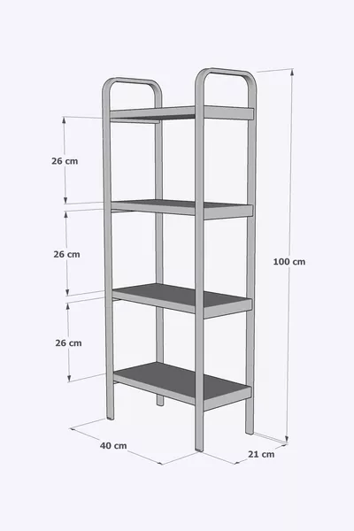 Organizer da Bagno Scaffale da Cucina Armadio da Bagno Armadio Multiuso Scaffale da Cucina in Metallo a 4 Piani