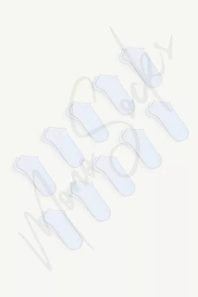 - Lot de  Chaussettes Basses en Coton Recyclé - Blanc