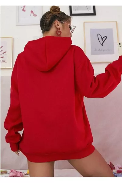 Sweat-shirt oversize unisexe à capuche avec poche