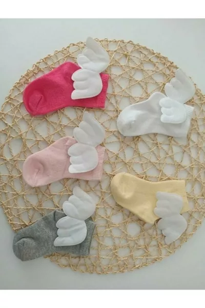 جوارب رضّع بأجنحة ملاك ٥ قطع