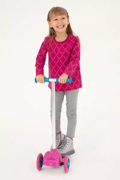 Mädchen Graue Melange Leggings 