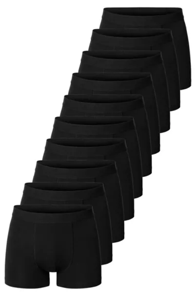 Erkek 'lu Paket Likralı Pamuklu Boxer Siyah Renk