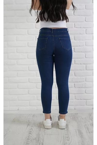 Große Größen Battal Jeans Dunkelblau S.o.l.m.a.z mit Nägeln (FORMEND) Unsere Größentabelle ist verfügbar