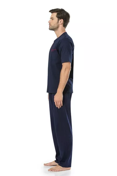 بيجاما رجالي بأكمام قصيرة من القطن