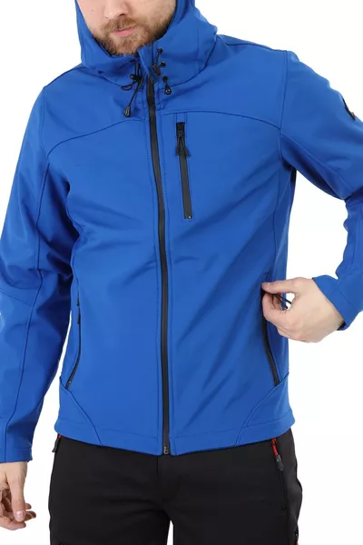 جاكيت رياضي رجالي من السوفتشيل مقاوم للماء والرياح بفرو داخلي