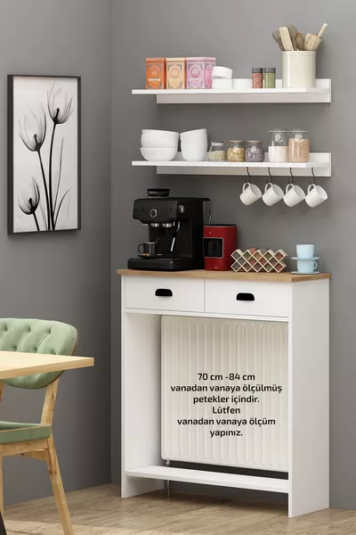 Вира  см (за  см и  см радиатори) Кафе ъгъл на радиатора Многофункционална рафтова кошница Бяла