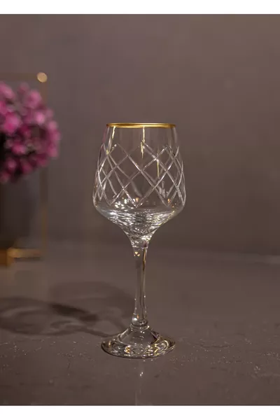 -teiliges Kristallgeschirr-Set aus Goldglas, quadratisch, für  Personen