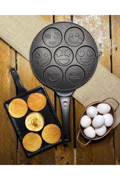 Kitchen Emoji Cast Granite Pancake Pan cm