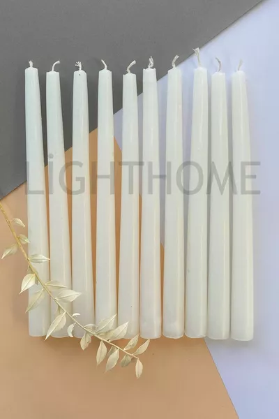 Inci Model  Set Special Design Witte Kandelaar Kegelkaars Geschenk Kandelaar Kaars