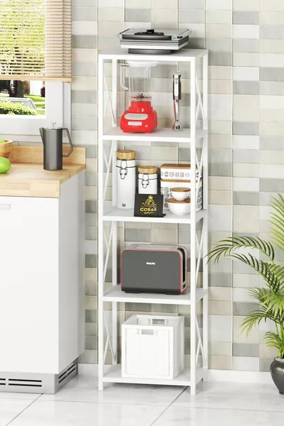 Металлическая кухонная полка, шкаф для принадлежностей, 5 полок, полка для микроволновки, многофункциональный шкаф,  см BXB